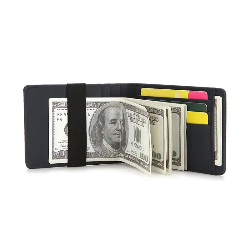Credit Card Holder Minimalist RFID Blocking Wallet Card Holder Slim Wallet RFID Blocking Men Secure Faux Leather Bag Wallets