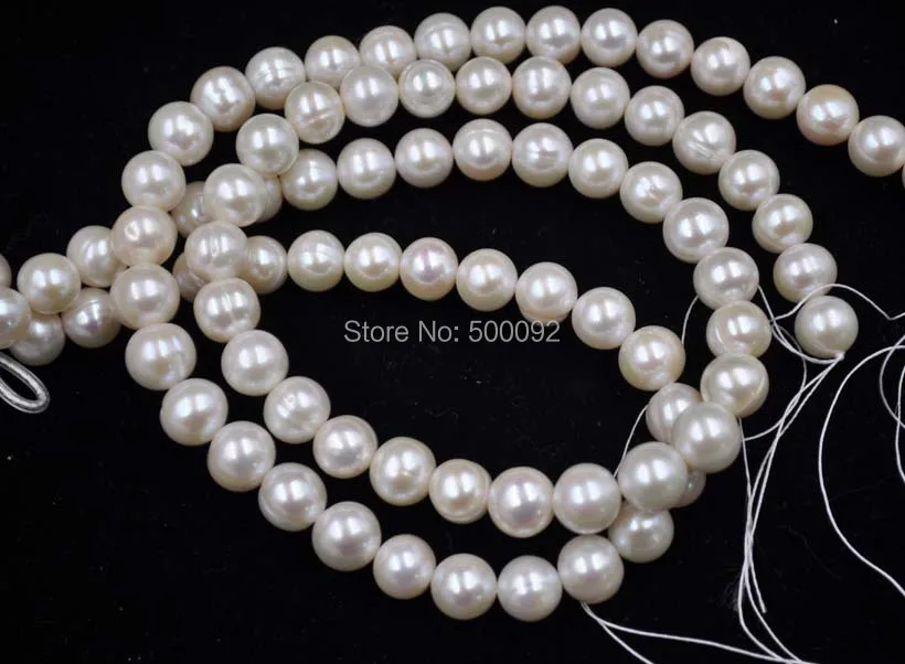 

wholesale 2 strands 10mm near round white freshwater pearl