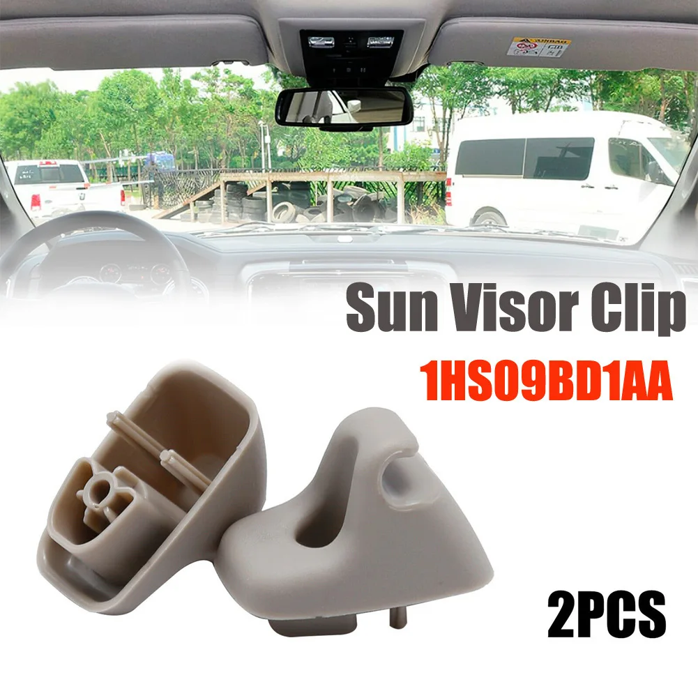 

2pcs Car Sun Visor Retainer Clip For Dodge Ram 1500 2500 3500 4500 5500 2009-2019 1HS09BD1AA Direct Replacement Car Clips