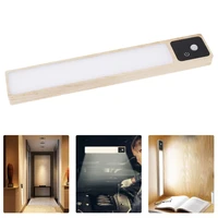 closet light ultra thin balsam wood acrylic workmanship led magnetic motion sensor light wardrobe light household supplies