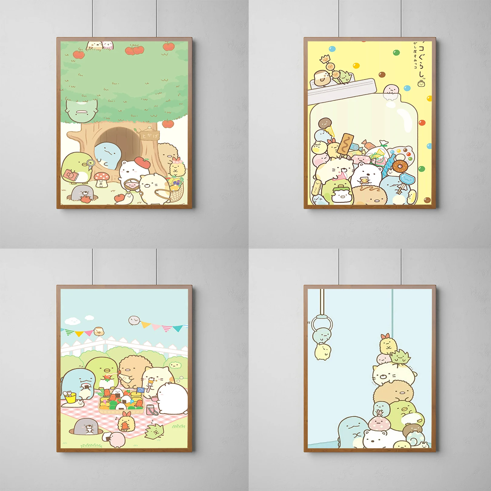 Милый мультяшный постер S-Sumikko Gurashi Декоративные плакаты для украшения стен