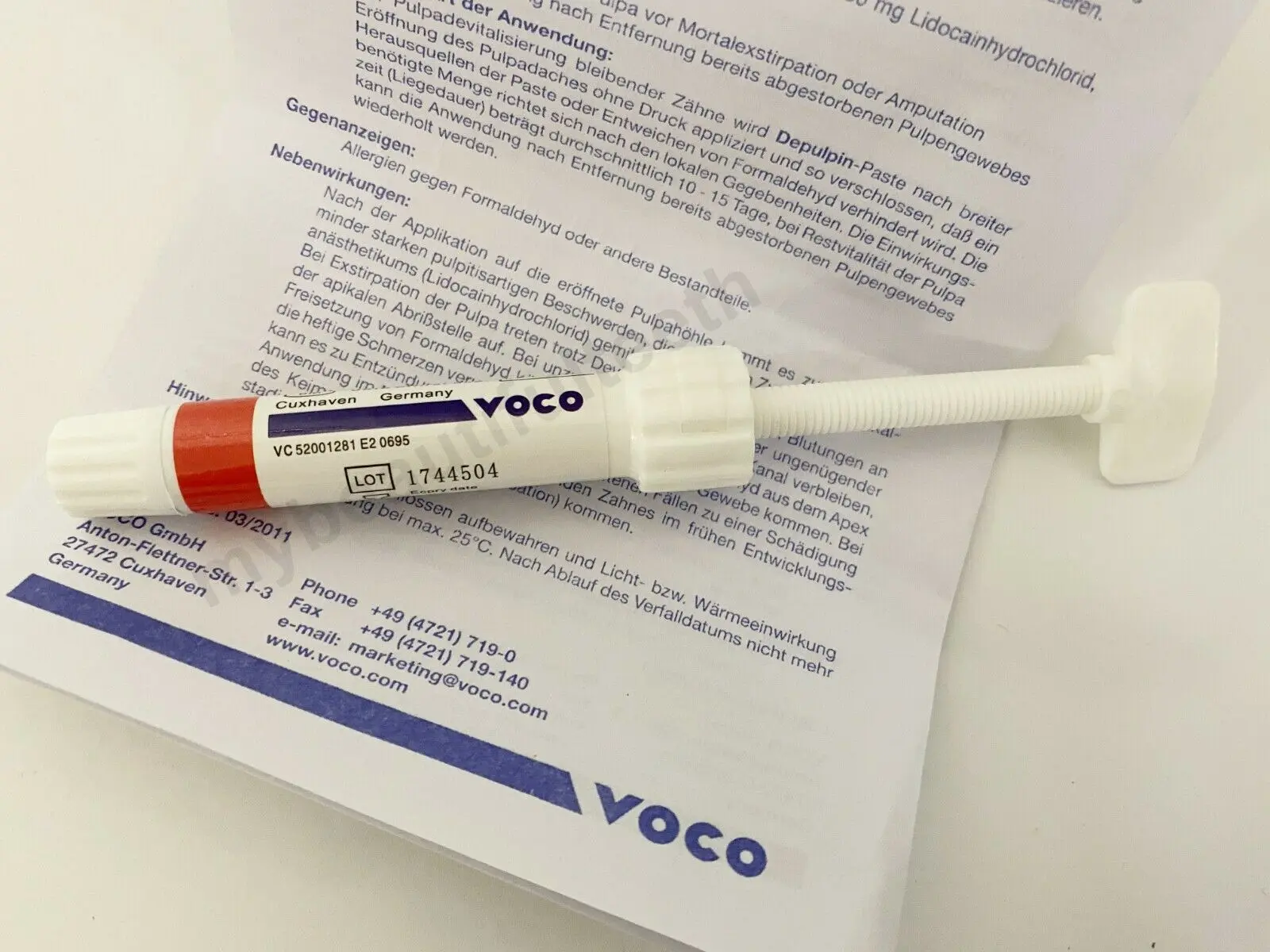 

Девитализирующая паста VOCO Depulpin Dental Pulp Devitalizer, девитализирующий агент X1