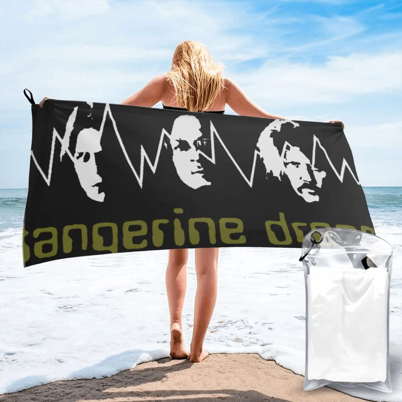 

Пляжное полотенце Tangerine Dream Krautrock, полотенце для путешествий, пляжный коврик, полотенце, полотенце для ванной, пляжное полотенце из микрофибр...