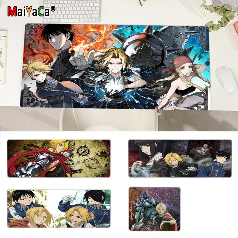 

Fullmetal Alchemist Anime Mousepad New Rubber Mouse Durable Desktop Mousepad Size For Game Keyboard Pad For Gamer