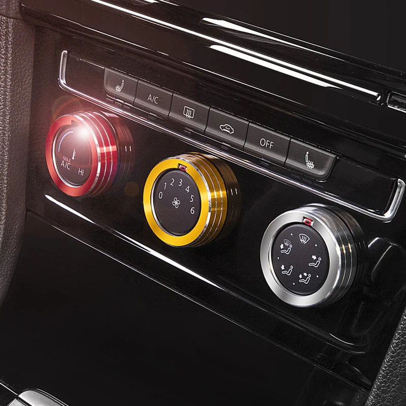

Automobile Air Conditioner Knob Decorative Sticker for Volkswagen Golf 7 7.5 VW MK7 7.5