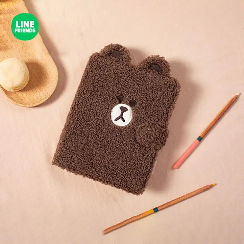 

Line Friends Brown Cony Cartoon Kawaii Creative Plush Notebook Super Cute Anime Peripherals Stationery Office Notepad