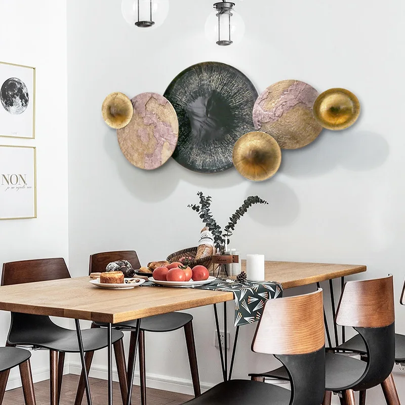 

Metal Wall Hanging Pieces Wall Decoration Creative Master Bedroom Bedside Bar Restaurant Porch Background Wall Decoration