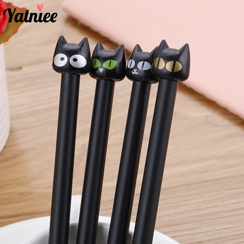 

Yatniee 4pcs Cute Kitten Gel Pen Kawai Pens School Supplies Korean Stationery Pens For Writing Office Accessories Kawaii Stuff