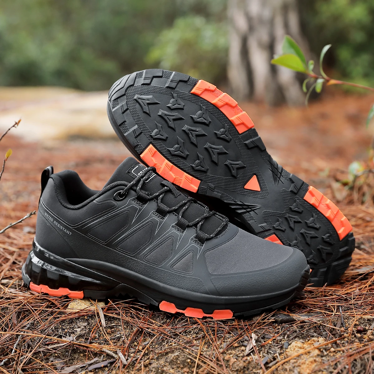 SALUDAS Men Sneakers Light Comfort Anti Slip Boots Waterproof Upper Cut Outdoor Walking Mountain Hiking Shoes Winter Sneakers