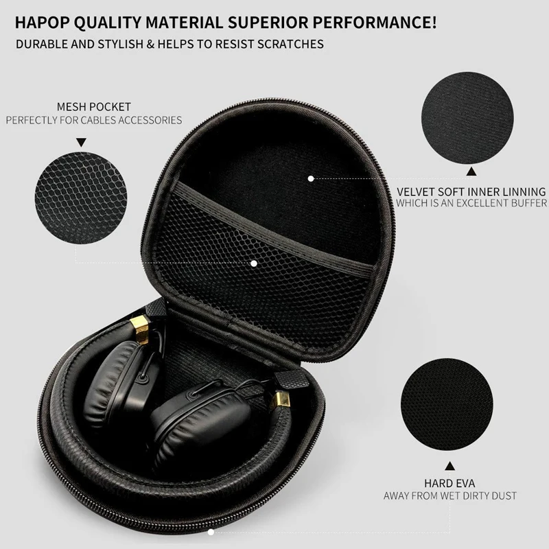 Carrying Case Travel Storage Bag EVA Protector Headphones Cover For JBL J55 J55A J55I E45BT J56BT With Carabiner