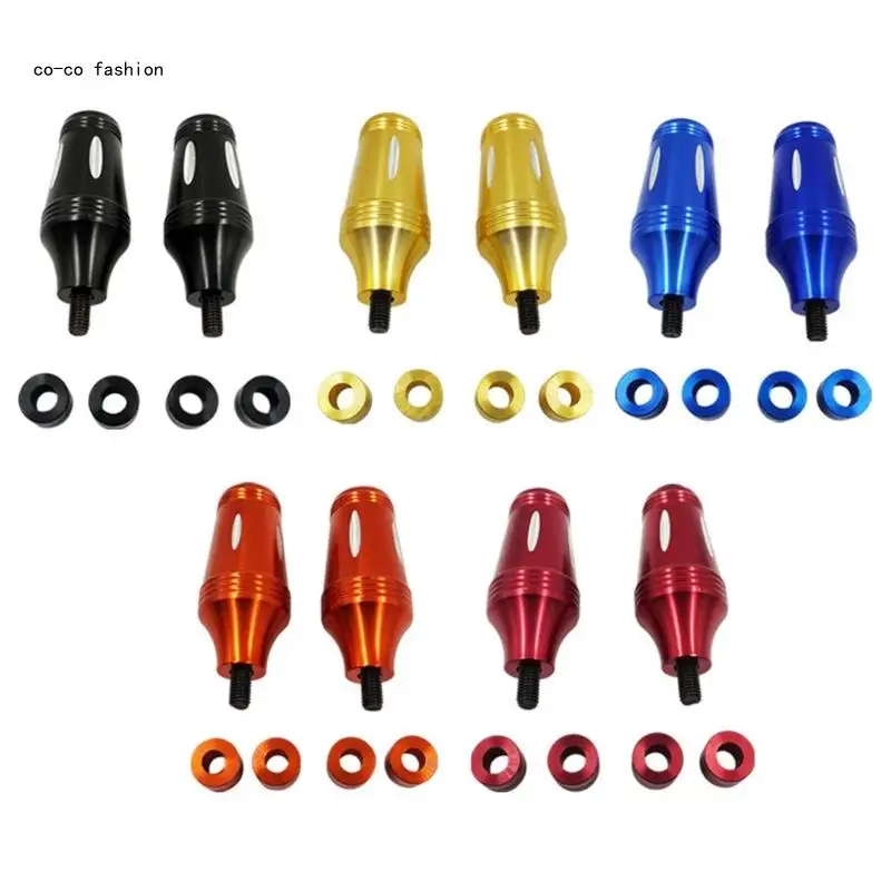 

517B 2Pcs Motorcycles Crash Protector Wheel Protections Pads Motorbike Frame Sliders