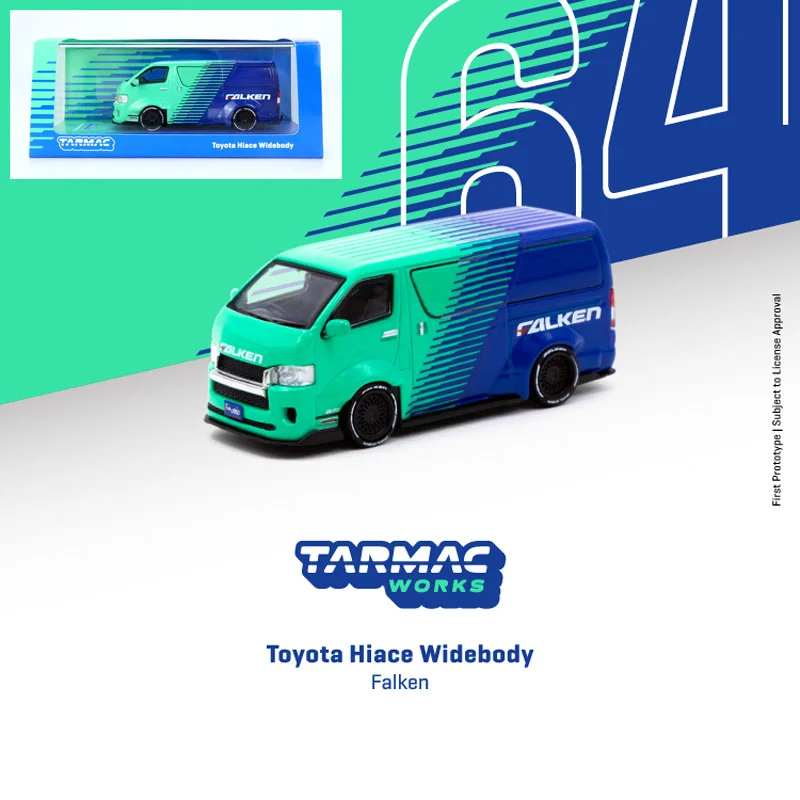 

Tarmac works TW 1:64 Toyota Hiace van Falken Feijin version alloy car model collection decoration gift