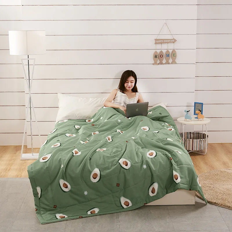 

Summer Cotton Blanket Thin Comforter Quilts Soft Machine Washable Microfiber Duvets Insert Soft Air-conditioning Quilt Bedspread