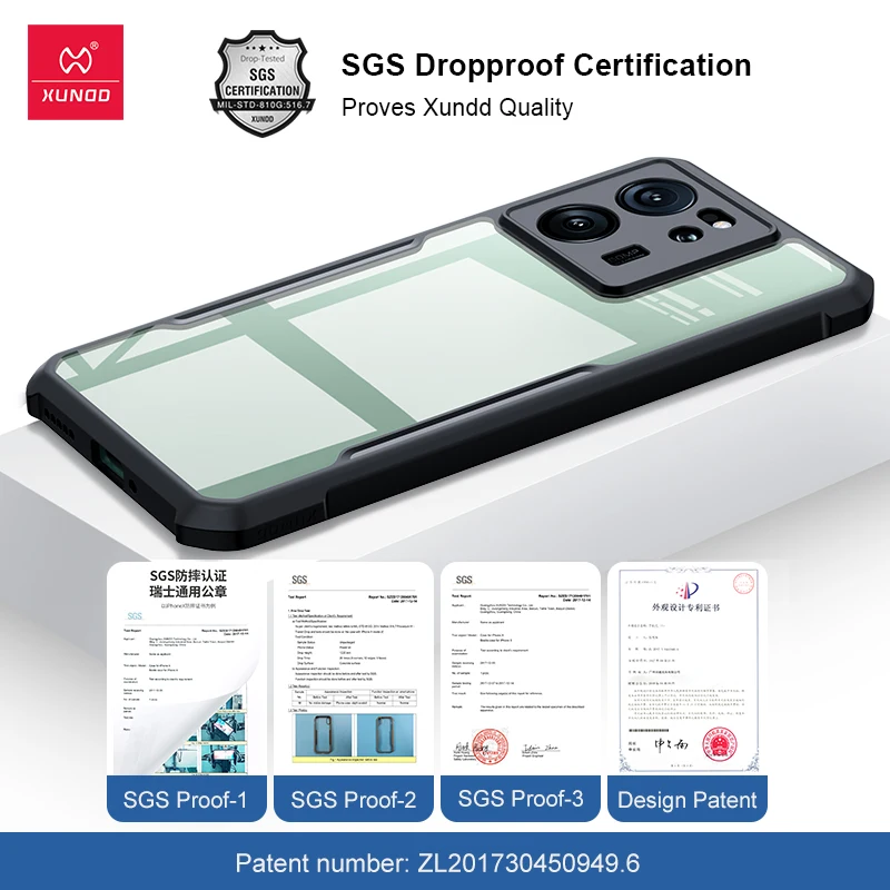Чехол Xundd для Xiaomi 13 T Pro прозрачный чехол телефона противоударный защитный