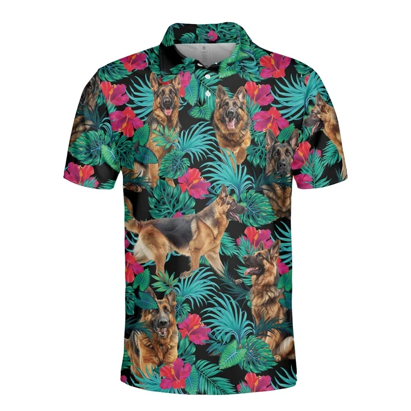 Рубашка-поло мужская с 3D-принтом Уличная Повседневная одежда в стиле Харадзюку