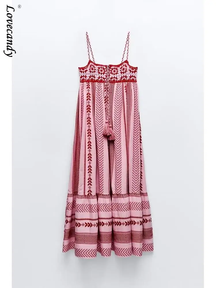 

Sexy Backless Halter Patchwork Knit Dress Women Printed Sleeveless Midi Dresses 2023 Summer Female Vacation Beach Vestidos