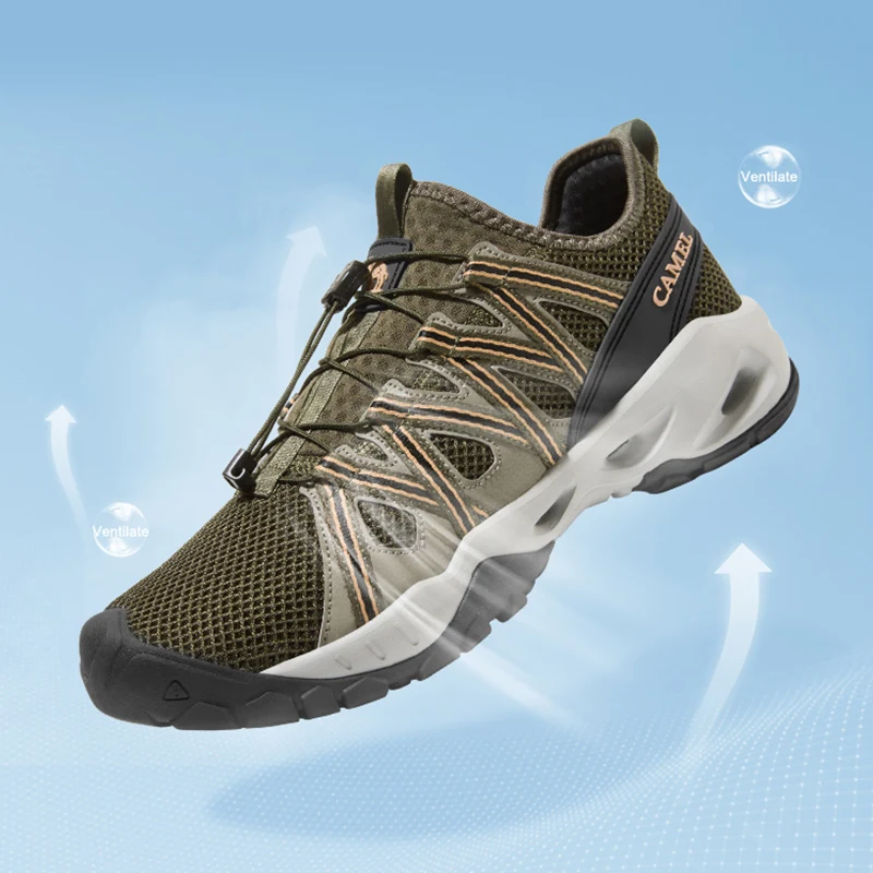 GOLDEN CAMEL Outdoor Water Shoes for Men Quick Dry Barefoot Shoes Non-slip Casual Breathable Hiking Shoe Sneakers 2023 Spring