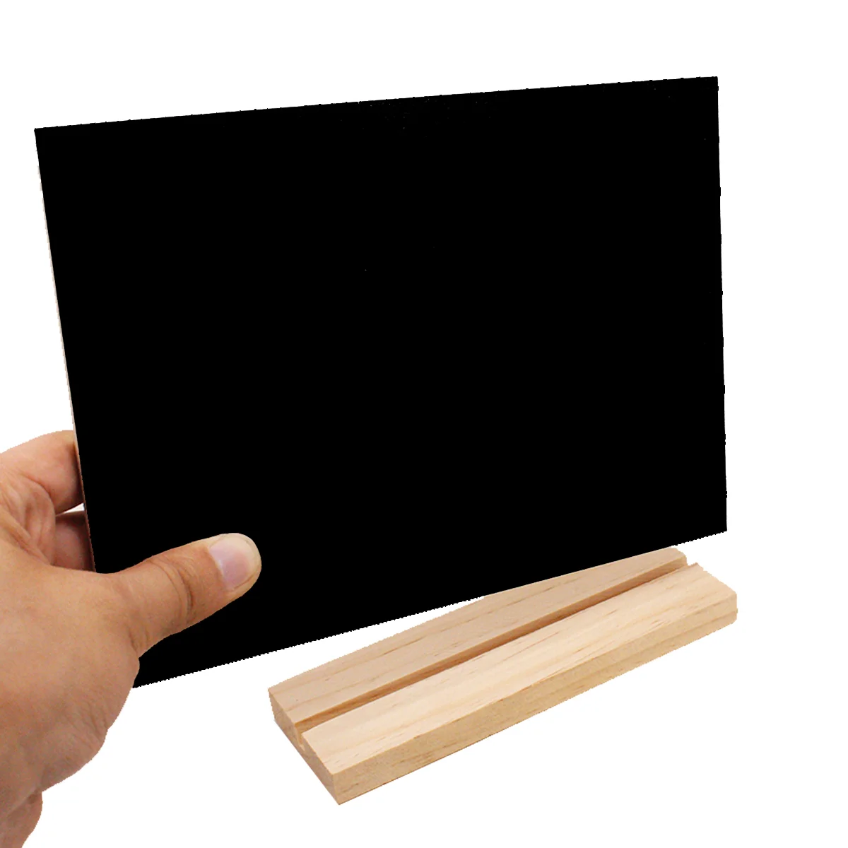 

Chalkboard Blackboard Board Sign Message Minisigns Display Wood Stand Small Desktop Memo Base Chalkboards Single Baord Decor