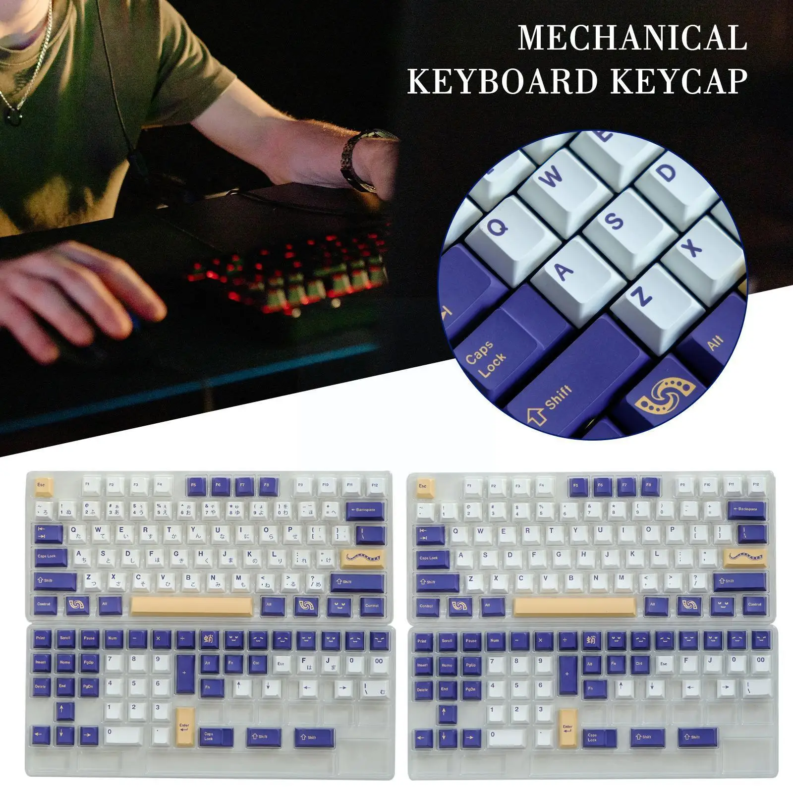 

129 Keys Xda Profile Pbt Keycaps Dye-sub Personalized Keyboard Purple Keycaps For Mx Mechanical Gaming Keyboard V9t8