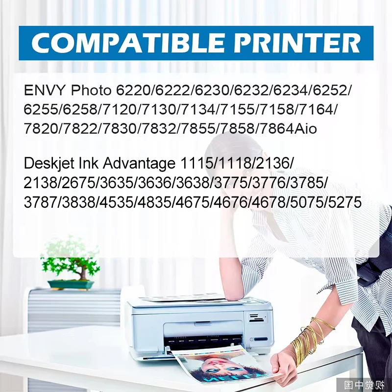 Замена картриджа 664XL совместимая с принтером HP 664 HP664 Deskjet 1115 2135 2675 3635 3775 4536 4538 5075 5275