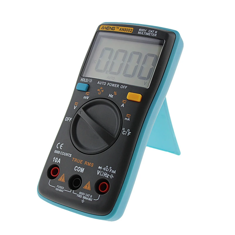 

Auto Backlight Digital Multimeter 6000 Counts AC / DC Ohm Ammeter Tester Meter 367D