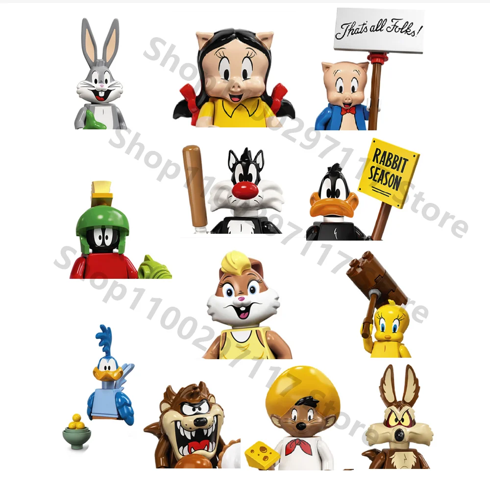 2022 новые строительные блоки Looney Tunes фигурки порки свинка Багги кролик Даффи утка