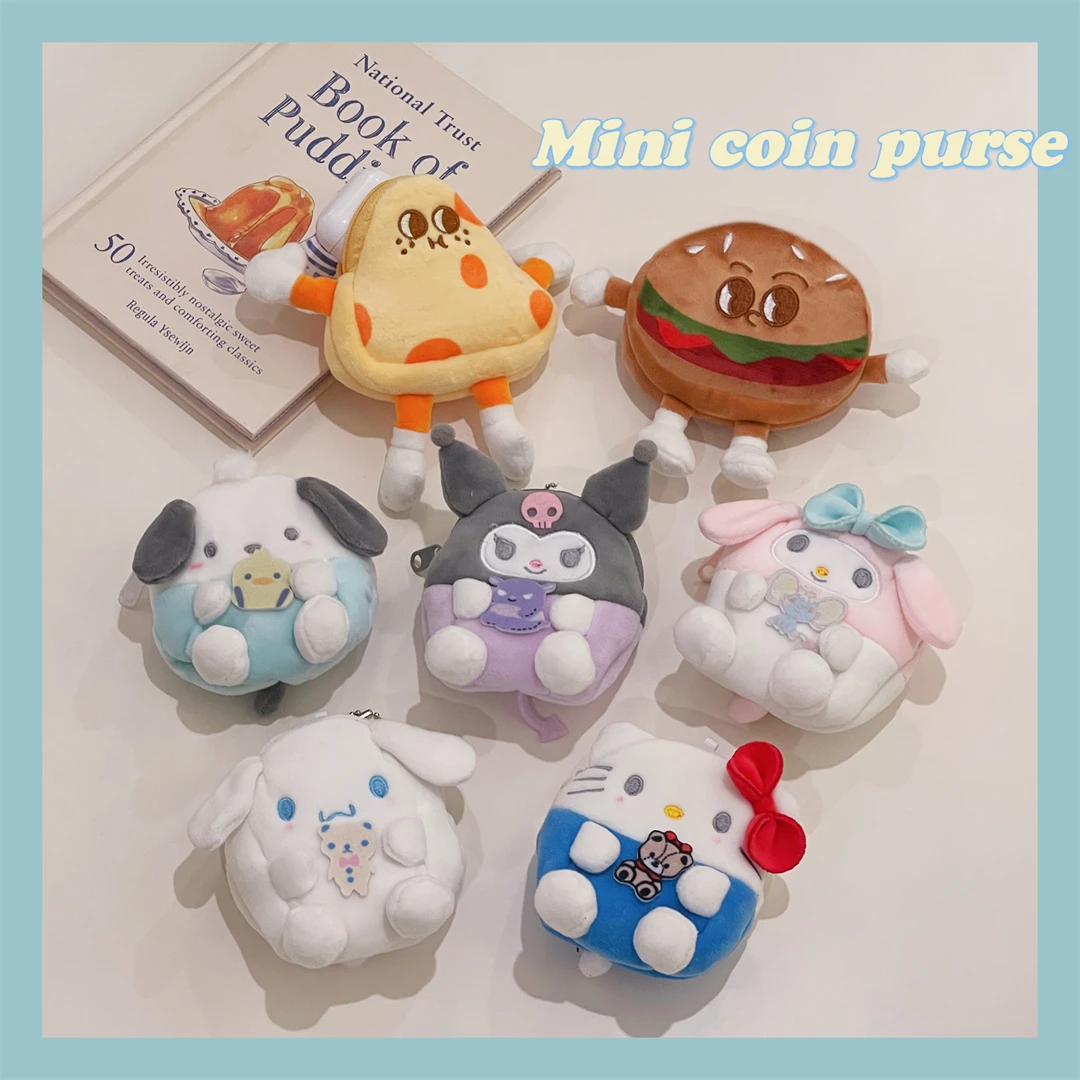 

Cute Sanrio Hello Kitty kuromi Plush Coin Purse pendant Earphones Case for Apple AirPods Air Pods 1 Pro 2 3 Cover Headphone Box