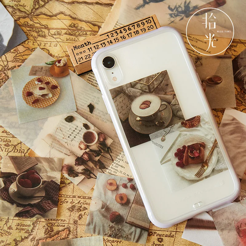 Винтажные стикеры в виде цветов и газет 55 шт./лот декоративные наклейки для