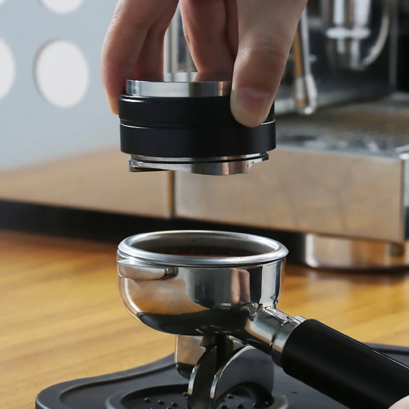 

Coffee Distributor Espresso Distribution Tool/Leveler 3 Angled Slopes Adjustable Palm Tamper Fits 51/53/58mm Portafilter