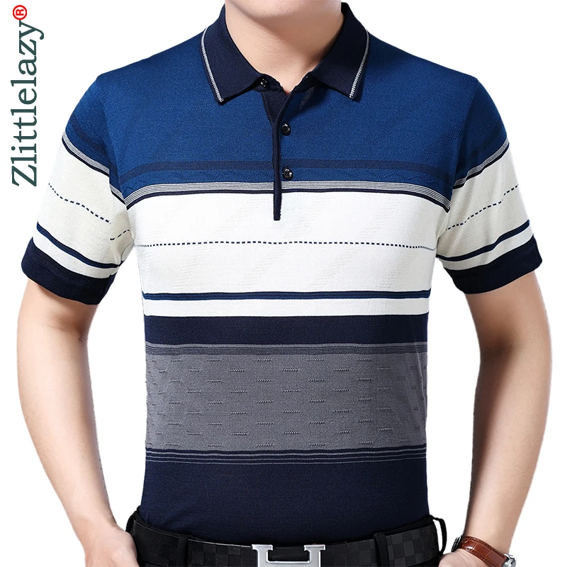 

2022 Brand Casual Summer Striped Short Sleeve Polo Shirt Men Poloshirt Jersey Luxury Mens Polos Tee Shirts Dress Fashions 50533