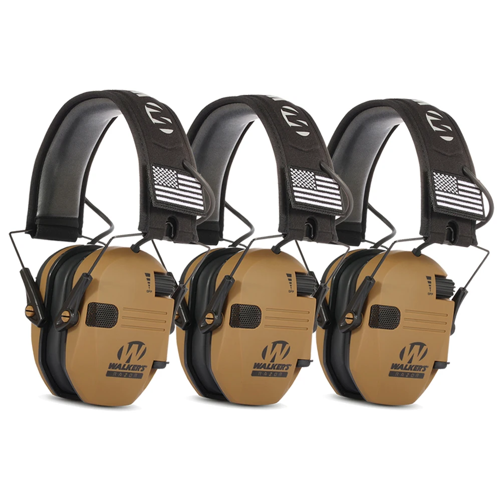 

3pcs NRR23dB Slim Electronic Muff Electronic Shooting Earmuff Tactical Hunting Hearing Protective Headset High Quality