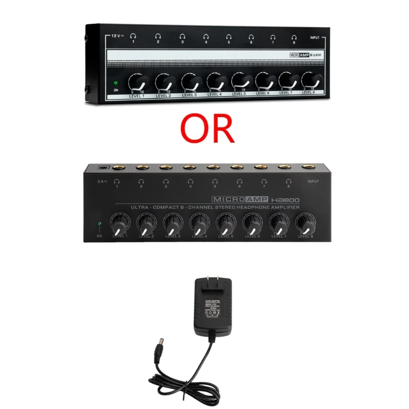 

Ultra-Compact 8-Channel Headphone HA800 StereoAmplifier Mixer Amplifier