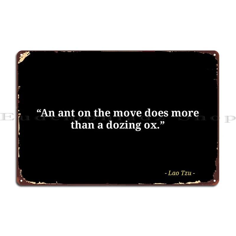 

Lao Tzu Quotes Metal Plaque Poster Wall Decor Club Mural Personalized Living Room Tin Sign Poster