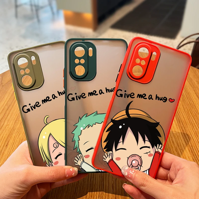 

Cute One Piece Zoro Luffy For Xiaomi Redmi 10 9 9A 9C 9AT 8 8A 7 7A 6 6A 5 Plus 4X 2022 Frosted Translucent Hard Phone Case Capa