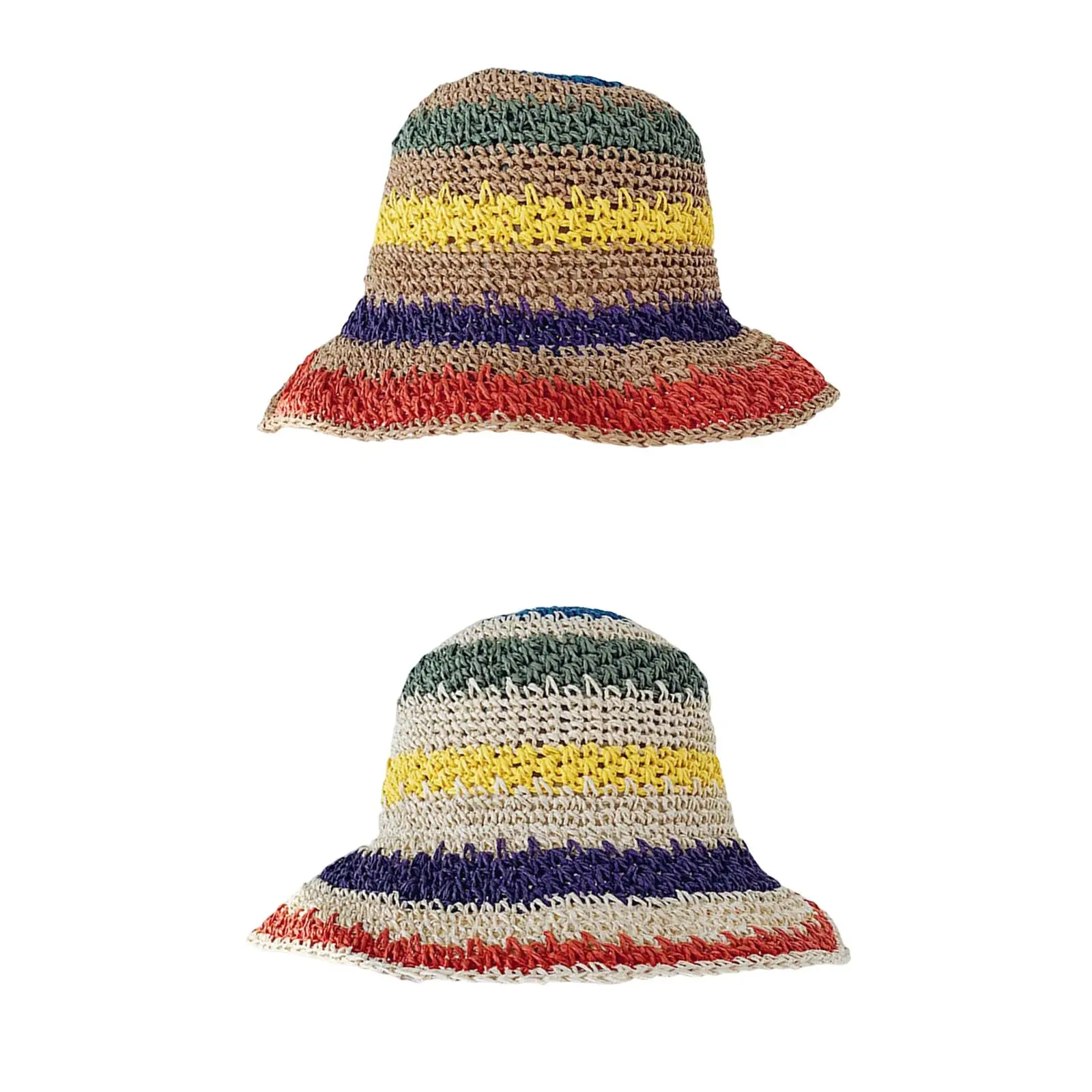 

Boho Style Women Girls Straw Beach Sun Hat Panama Sunhat for Summer Party