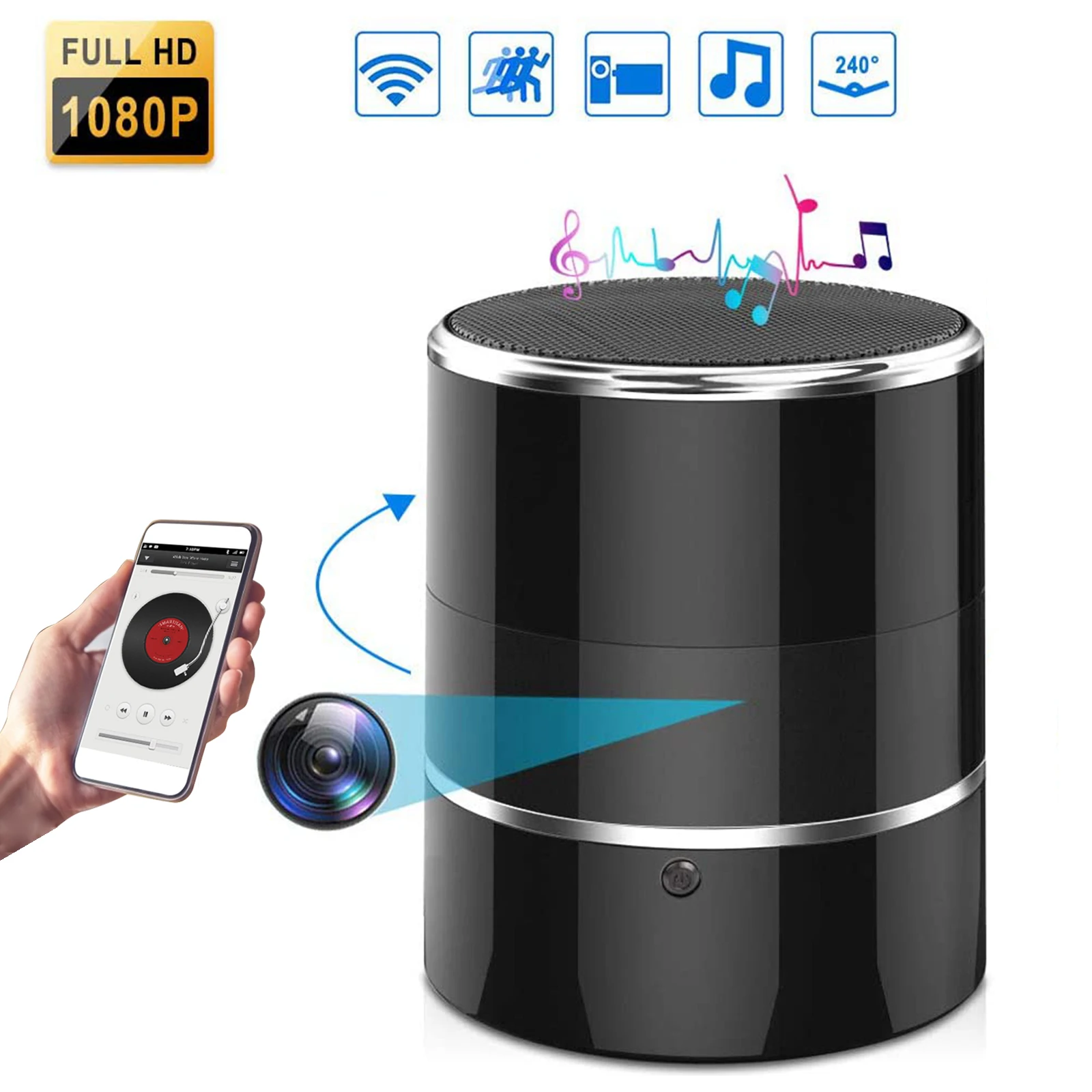 Hidden Camera Bluetooth Speaker