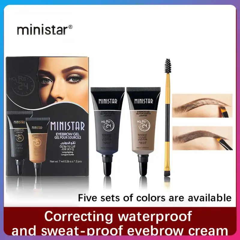 

5 Colors Liquid Dyeing Eyebrow Cream Set Waterproof Durable Brown Tint Eyebrow Henna Mascara Eyebrows Paint Makeup Cosmetics