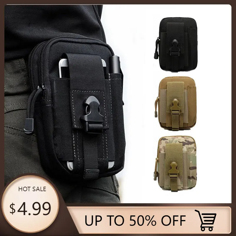 

Multifunctional Tactical Waist Belt Bag Military Molle Holster Wallet Pouch Waterproof Phone Case For Outdoor Camping Hunting