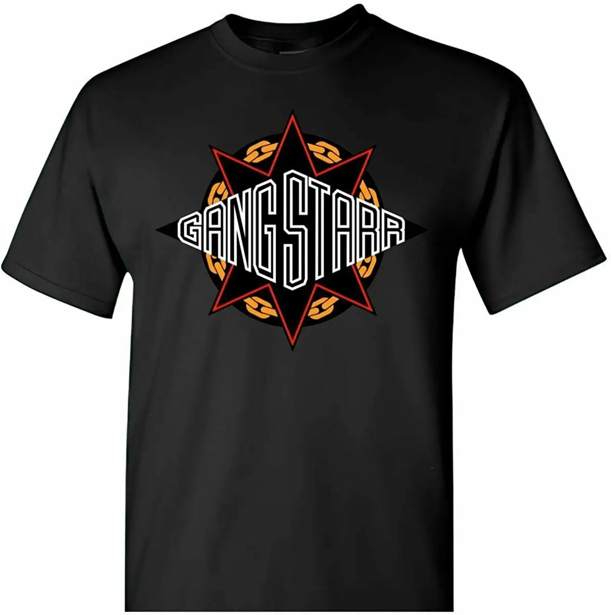 

Mens Tshirt Gangstarr Logo Shirts for Men Fathers Day Mon Neck S-3XL