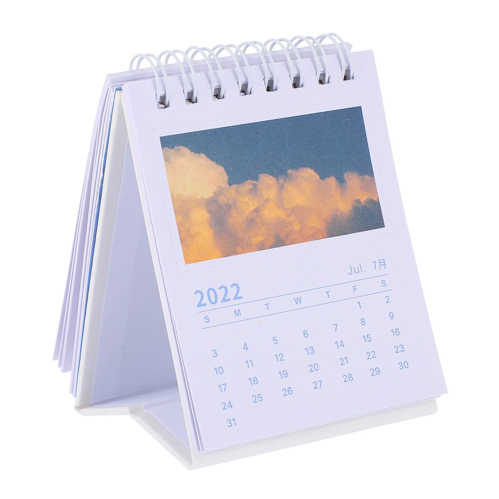 

1 Pc 2022 Version Simple Mini Cartoon Portable Calendar Office Desk Calendar