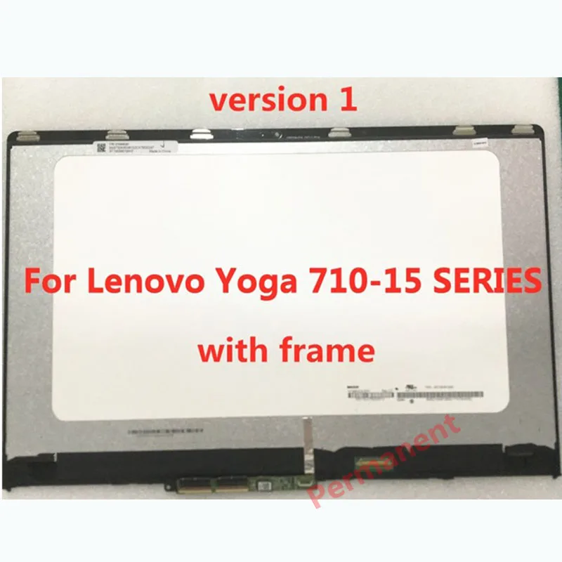 

15.6'' LCD Assembly Touch Screen Digitizer+Bezel N156HCA-EA1 LP156WFA SPA1 For Lenovo Yoga 710-15IKB 80V5 710-15ISK 80U FHD