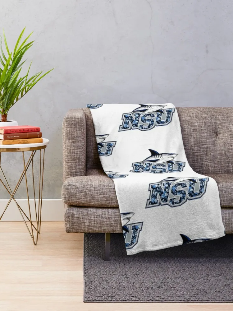 Nova Southeastern университетское одеяло с принтом акулы мягкое королевское фланелевое |