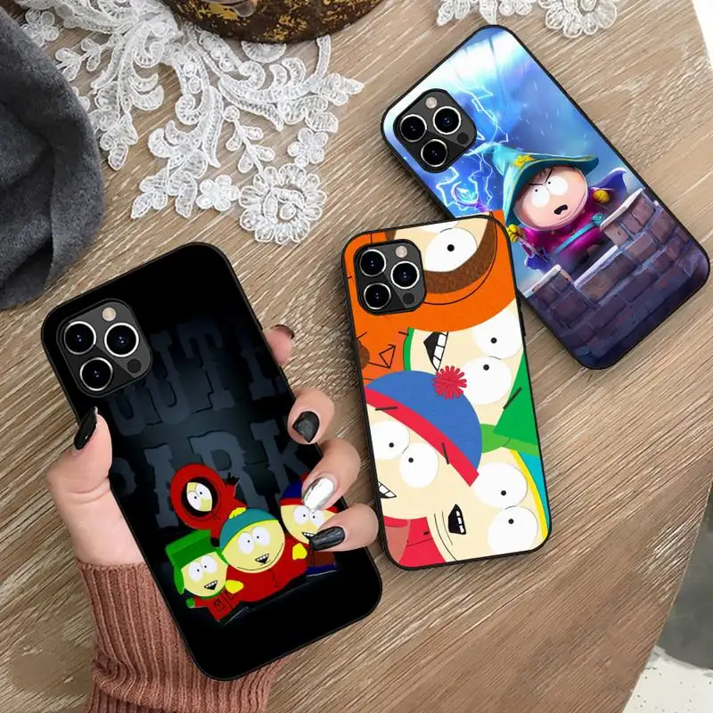 Чехол для телефона с аниме парк S-South iphone 13 12 11 Pro Mini XS MAX 8 7 Plus X SE 2020 XR силиконовый