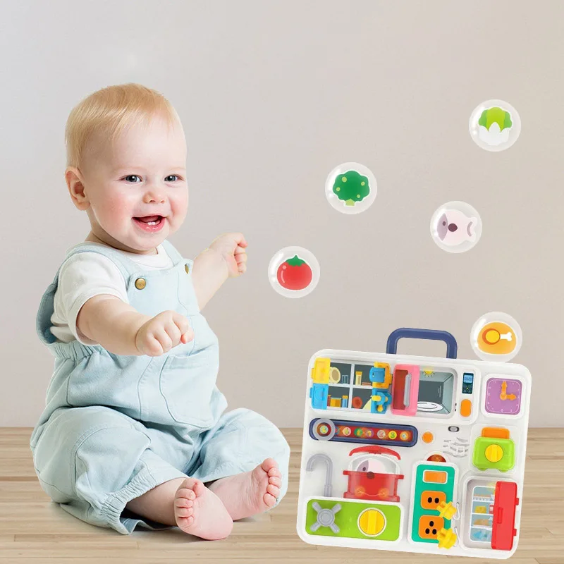 

Montessori Sensory Toys Simulation Kitchen Games Skills Training Early Educational Toys for 1-3 Years Children Brain Development
