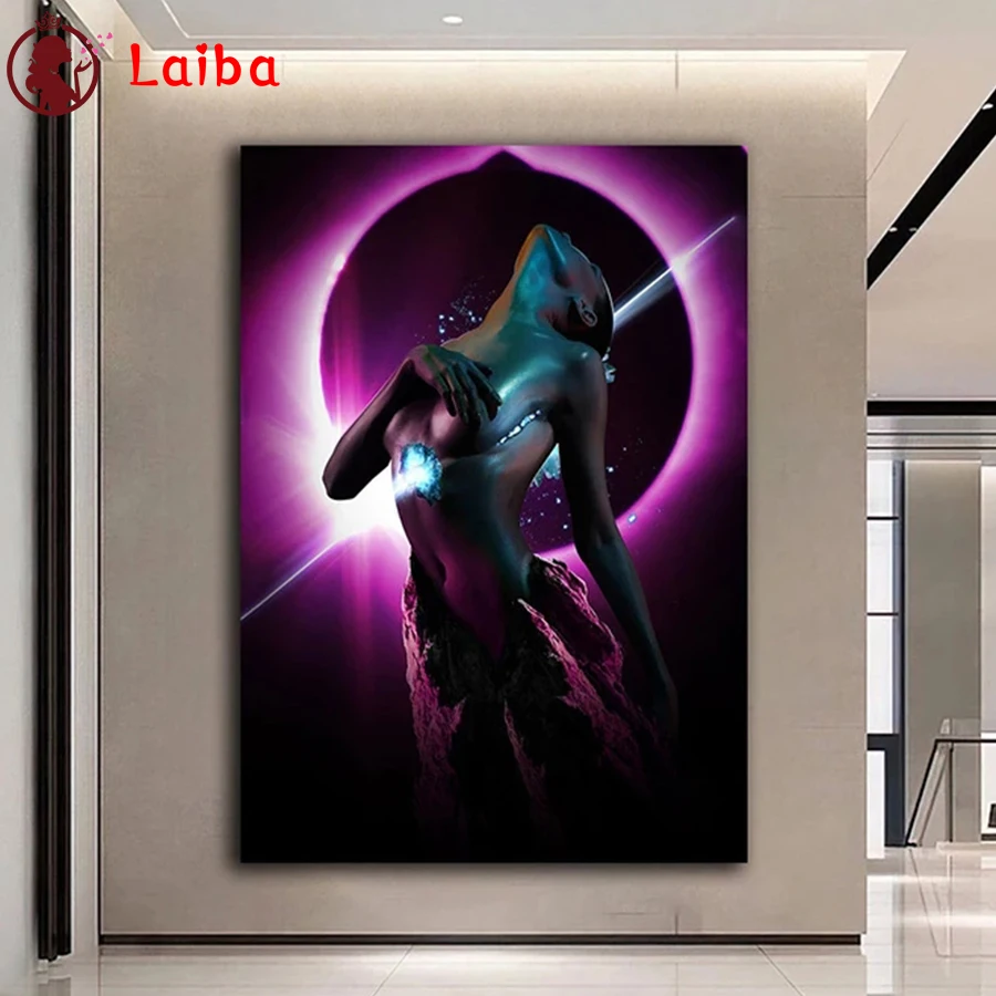 

Полноразмерная алмазная живопись, современная абстрактная креативная мозаика с привлекательной женщиной, картина для вышивки, алмазная вышивка, распродажа, домашний декор