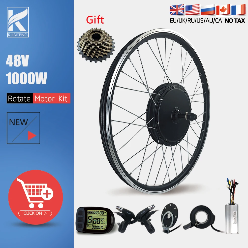 Conversion Kit 48v1000w Rear Rotate Hub Motor Wheel For Electric Bicycle Conversion Kit Mountain Dirt Bike Motor