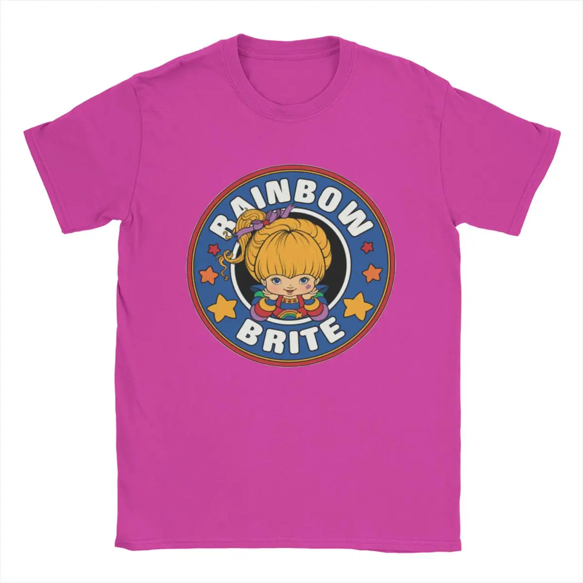 

Novelty Rainbow Brite For Lover Kids Since 80s T-Shirts Men Women Round Neck Pure Cotton T Shirt Cartoon Short Sleeve Tees Party