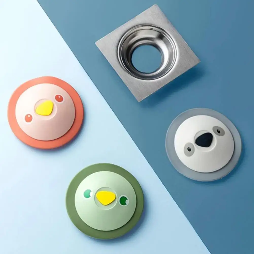 

Нажимная Крышка для слива пола, пробка для раковины, мультяшная силиконовая заглушка для раковины, аксессуары для кухни и ванной, слив воды, ...