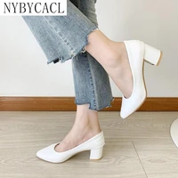 pumps professional solid high heels ladies brand daily office shoes pointed toe fashion small fresh thick heel high heels new