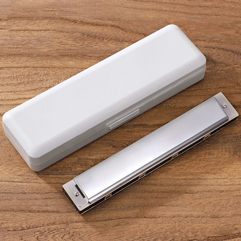 

24 Holes Polyphonic C Professional Chromatic Harmonica, Mouth Organ & Professional Harmonica Key of Polyphonic C